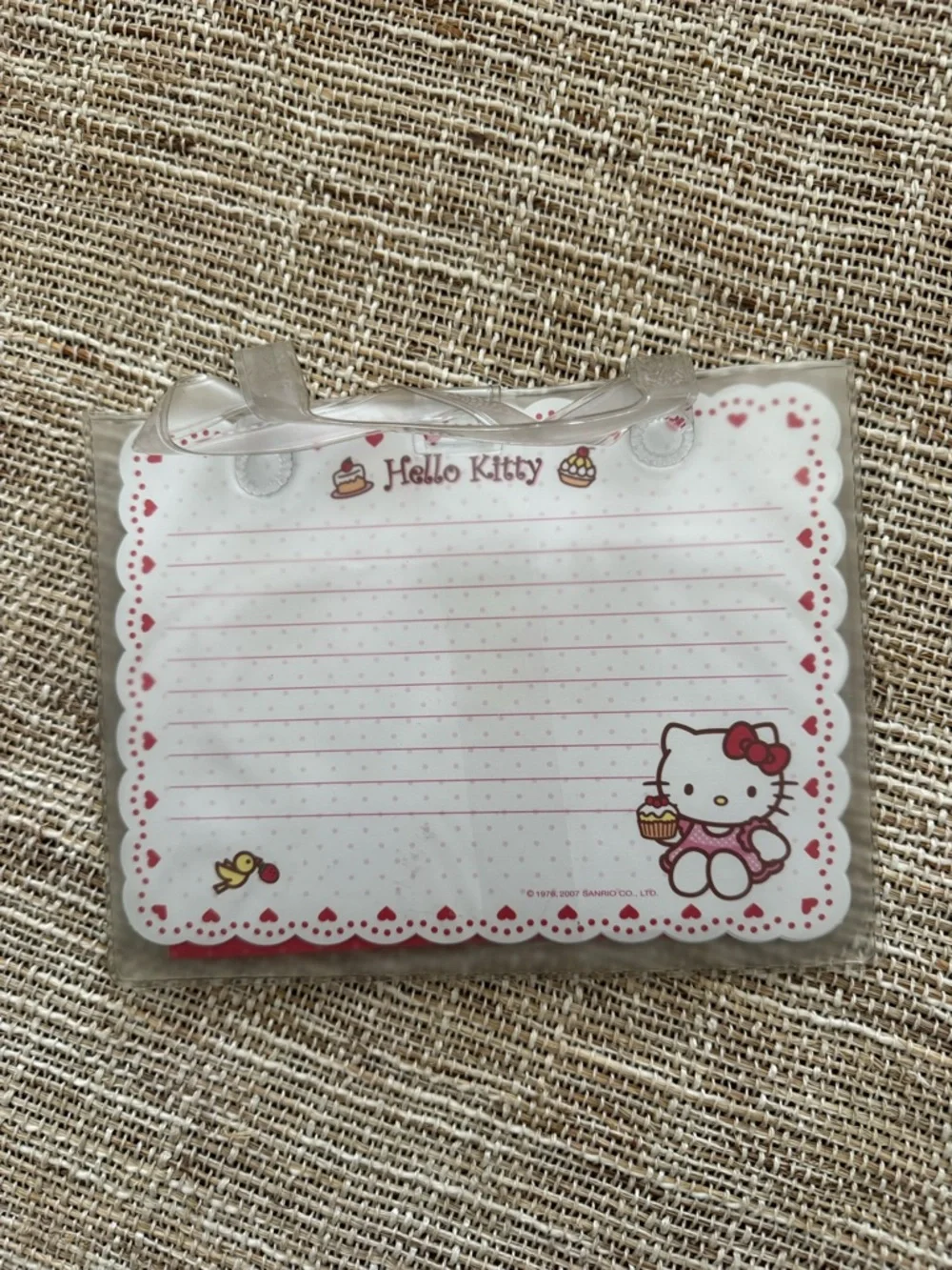 Brand New Sanrio Hello Kitty red stationery with stickers